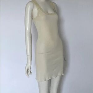 Old Navy Ivory Lace-Accent Slip